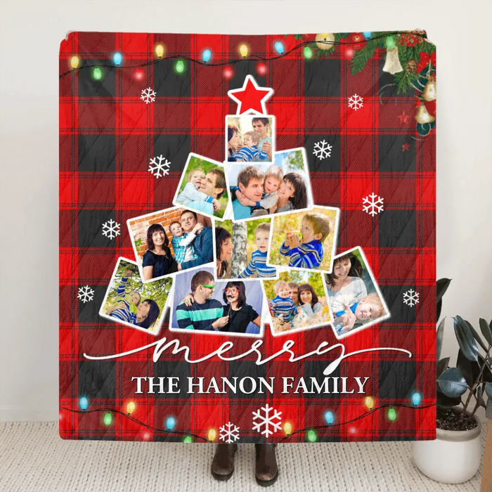 Custom Personalized Christmas Family Tree Blanket - Best Gift For The Whole Family