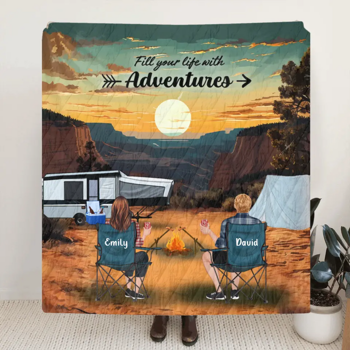 Custom Personalized Camping Grand Canyon National Park Quilt Blanket/Fleece Blanket - Full Option - Best Gift For Camping Lovers - Fill Your Life With Adventures