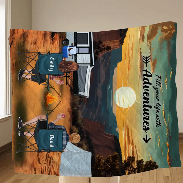 Custom Personalized Camping Grand Canyon National Park Quilt Blanket/Fleece Blanket - Full Option - Best Gift For Camping Lovers - Fill Your Life With Adventures