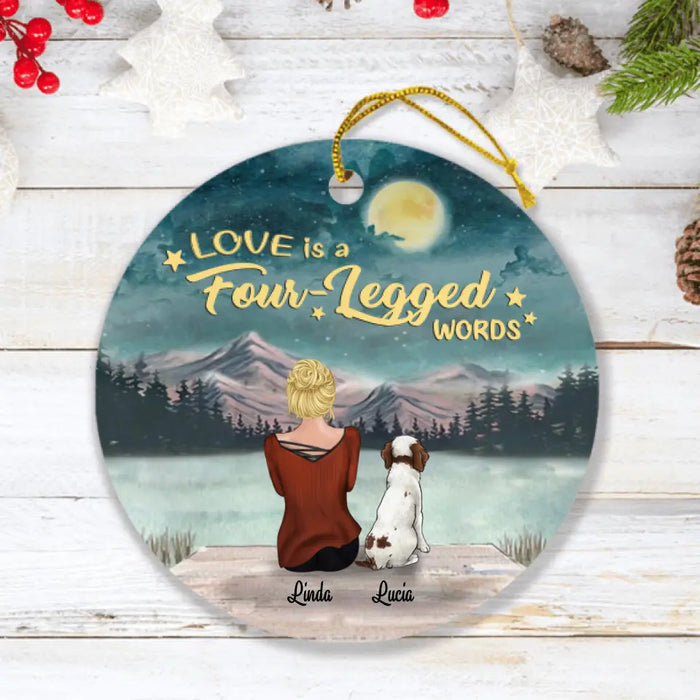Custom Personalized Pet Mom Ornament - Mom With Upto 5 Pets - Gift For Cat/ Dog Lover - FD19NO