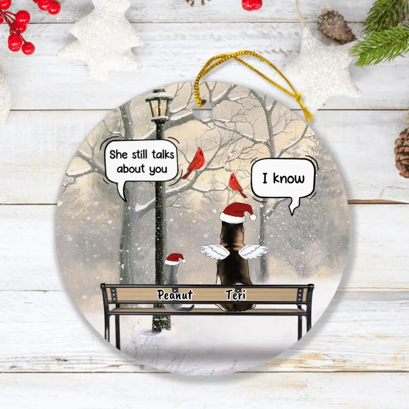 Personalized Memorial Pets Conversation Ornament - Up to 6 Pets - Best Gift For Dog/Cat Lover
