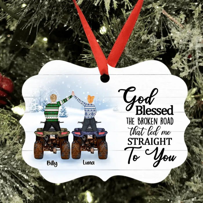 Custom Personalized ATV Ornament - Best Gift For ATV Riders - God Blessed The Broken Road That Led Me Straight To You