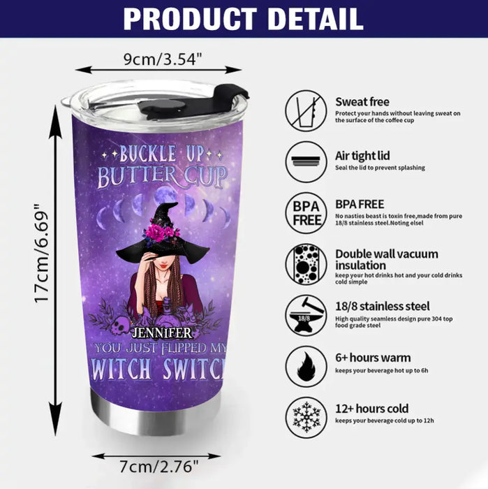 Personalized Witch Tumbler - Halloween Gift Idea for Witch Lovers - In My Defense The Moon Was Full And I Was Left Unsupervised