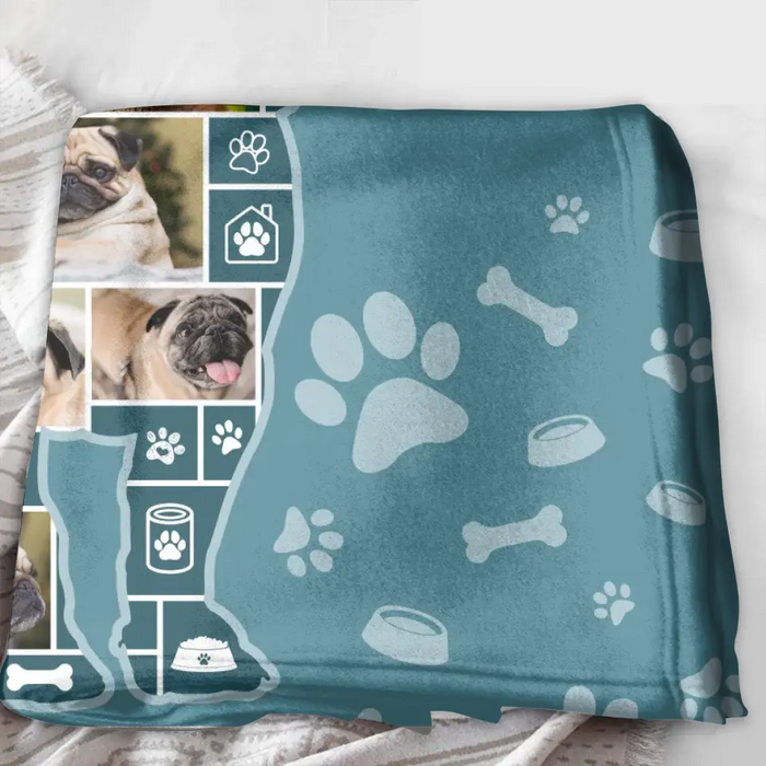 Custom Dog Photo Quilt/Single Layer Fleece Blanket - Gift Idea for Dog Lovers/Owners