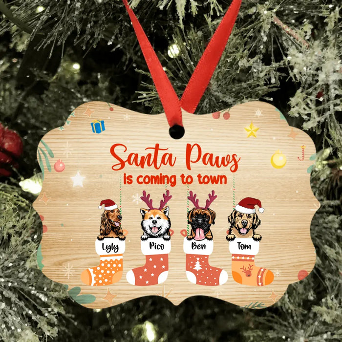 Custom Personalized Christmas Pet In Socks - Upto 4 Pets - Best Gift For Dog Lover/Cat Lover