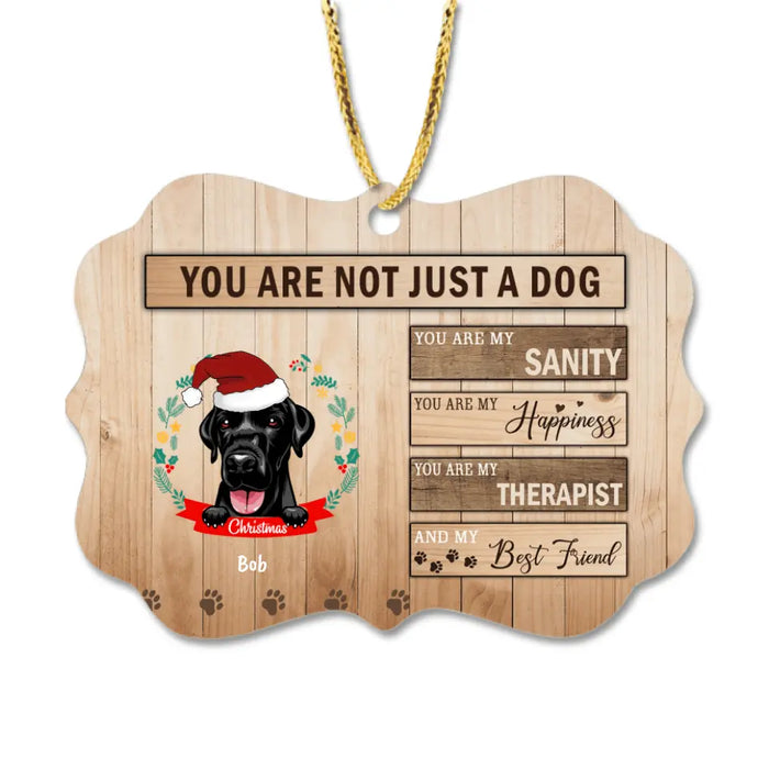 Custom Personalized Pet Rectangle Ornament - Best Idea For Christmas - You Are Not Just A Dog