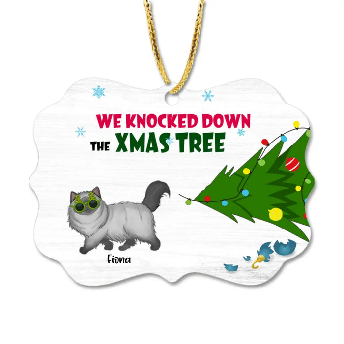 Custom Personalized Christmas Cat Ornament - Upto 4 Cats - Best Gift For Cat Lovers - Meowy Catmas