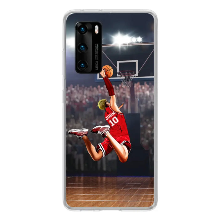 Custom Personalized Basketball Phone Case - Gift Idea For Basketball Lovers/Son/Grandson - Case For Oppo/Xiaomi/Huawei