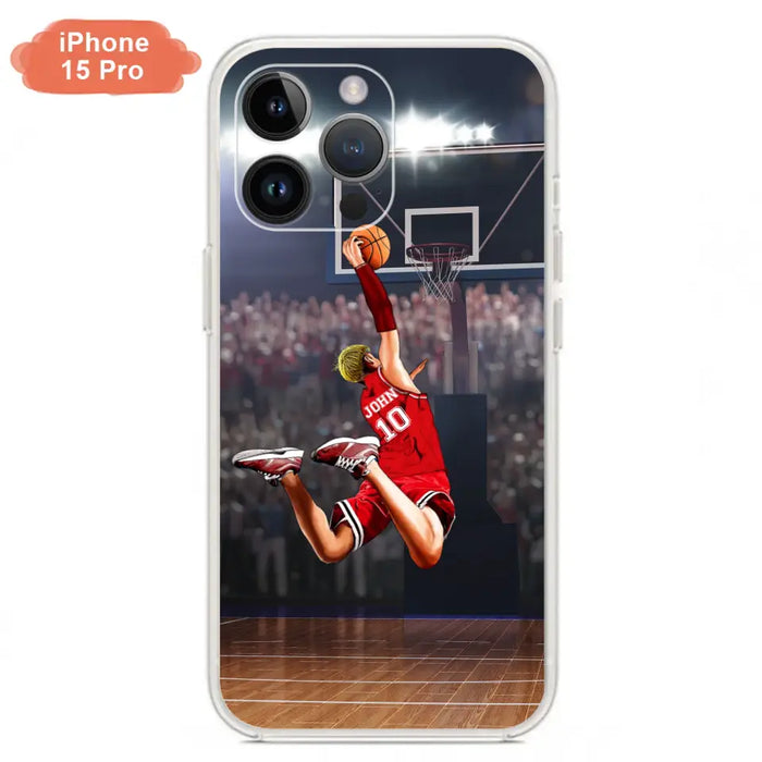 Custom Personalized Basketball Phone Case - Gift Idea For Basketball Lovers/Son/Grandson - Case For iPhone/Samsung