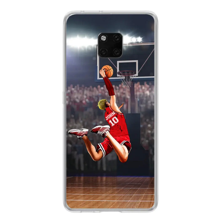 Custom Personalized Basketball Phone Case - Gift Idea For Basketball Lovers/Son/Grandson - Case For Oppo/Xiaomi/Huawei