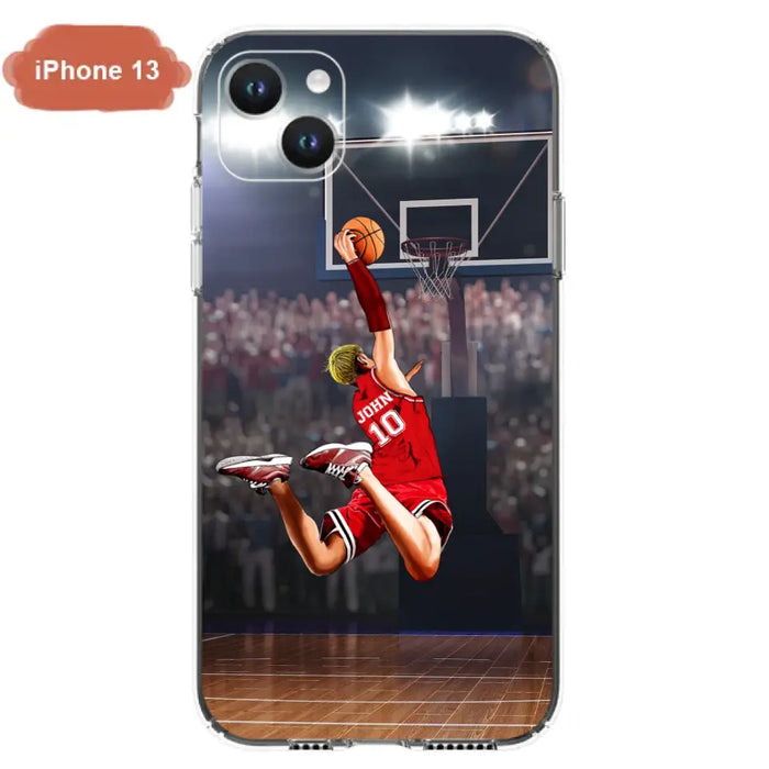 Custom Personalized Basketball Phone Case - Gift Idea For Basketball Lovers/Son/Grandson - Case For iPhone/Samsung