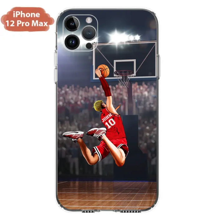 Custom Personalized Basketball Phone Case - Gift Idea For Basketball Lovers/Son/Grandson - Case For iPhone/Samsung