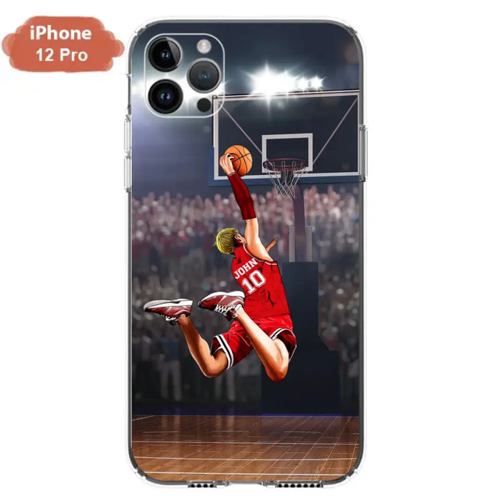 Custom Personalized Basketball Phone Case - Gift Idea For Basketball Lovers/Son/Grandson - Case For iPhone/Samsung