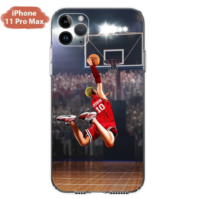 Custom Personalized Basketball Phone Case - Gift Idea For Basketball Lovers/Son/Grandson - Case For iPhone/Samsung