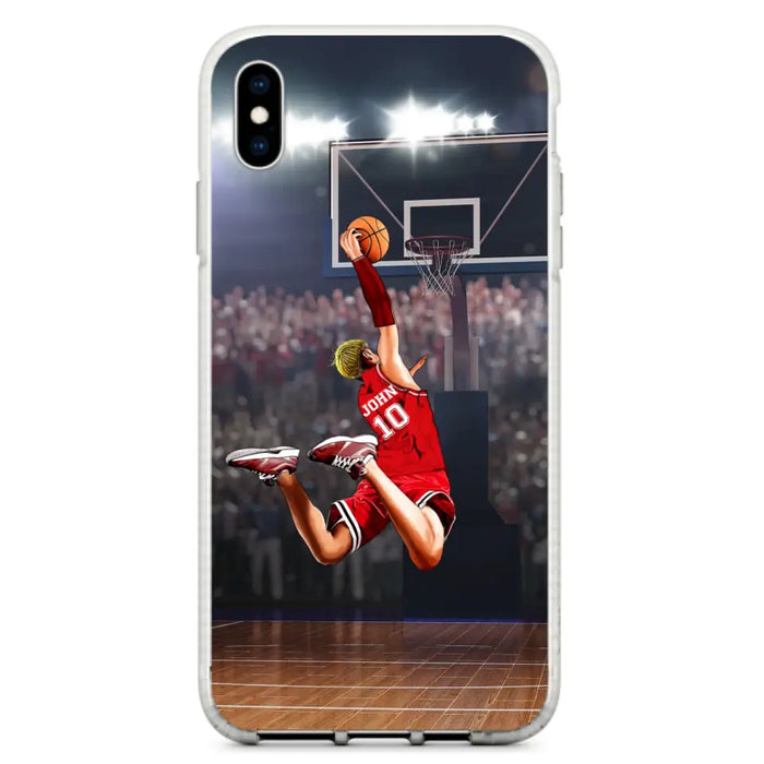 Custom Personalized Basketball Phone Case - Gift Idea For Basketball Lovers/Son/Grandson - Case For iPhone/Samsung