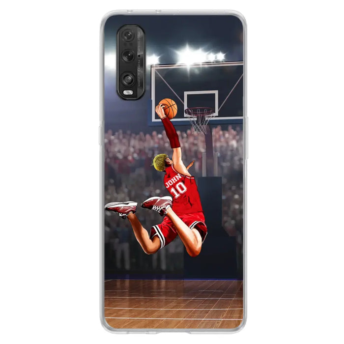 Custom Personalized Basketball Phone Case - Gift Idea For Basketball Lovers/Son/Grandson - Case For Oppo/Xiaomi/Huawei