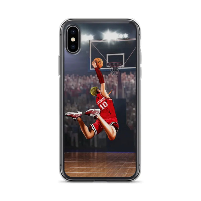 Custom Personalized Basketball Phone Case - Gift Idea For Basketball Lovers/Son/Grandson - Case For iPhone/Samsung