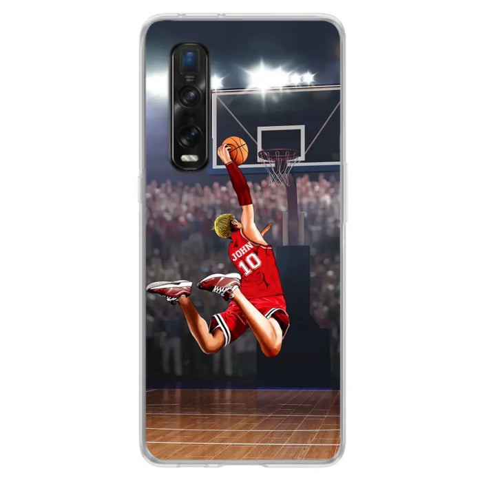 Custom Personalized Basketball Phone Case - Gift Idea For Basketball Lovers/Son/Grandson - Case For Oppo/Xiaomi/Huawei