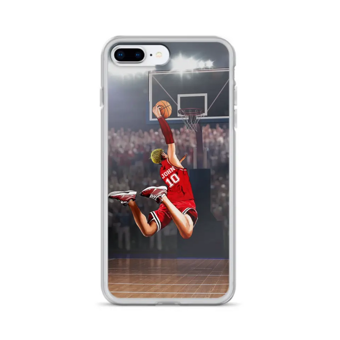 Custom Personalized Basketball Phone Case - Gift Idea For Basketball Lovers/Son/Grandson - Case For iPhone/Samsung