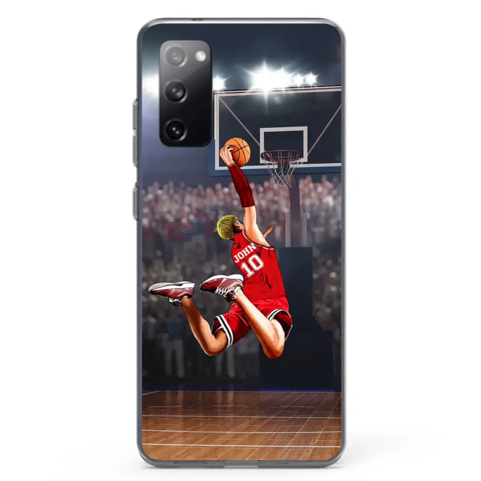 Custom Personalized Basketball Phone Case - Gift Idea For Basketball Lovers/Son/Grandson - Case For iPhone/Samsung