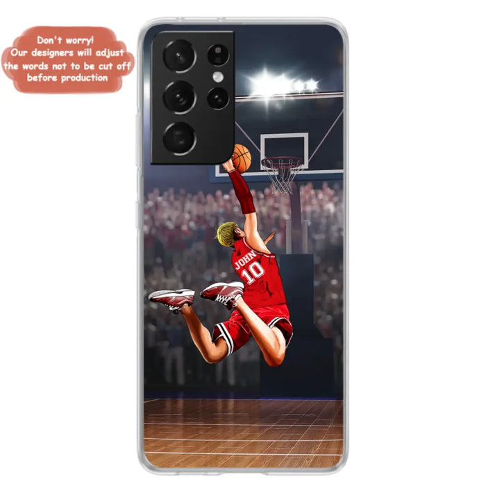 Custom Personalized Basketball Phone Case - Gift Idea For Basketball Lovers/Son/Grandson - Case For iPhone/Samsung