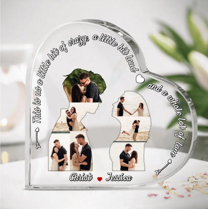 Custom Personalized Couple Crystal Heart - Upload Photo -  Gift Idea For Couple/ Him/ Her - This Is Us