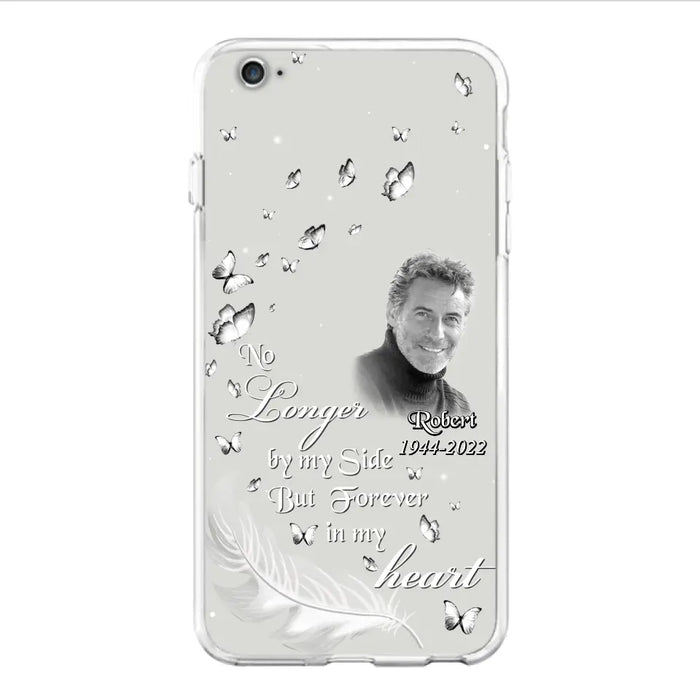 Custom Personalized Memorial Phone Case - Memorial Gift Idea For Family - Upload Photo - Case For iPhone/Samsung - No Longer By My Side But Forever In My Heart