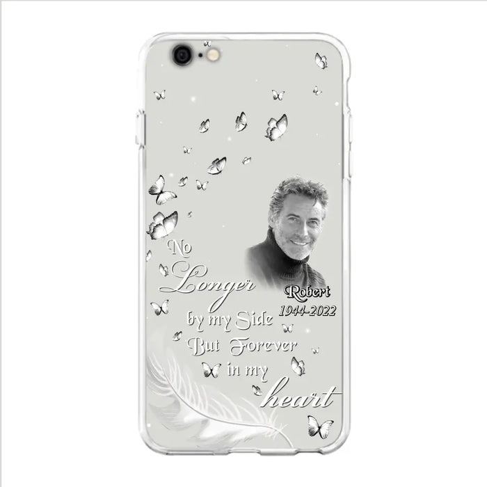 Custom Personalized Memorial Phone Case - Memorial Gift Idea For Family - Upload Photo - Case For iPhone/Samsung - No Longer By My Side But Forever In My Heart