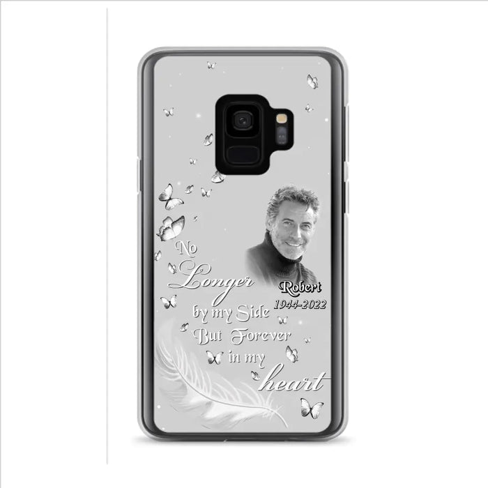 Custom Personalized Memorial Phone Case - Memorial Gift Idea For Family - Upload Photo - Case For iPhone/Samsung - No Longer By My Side But Forever In My Heart