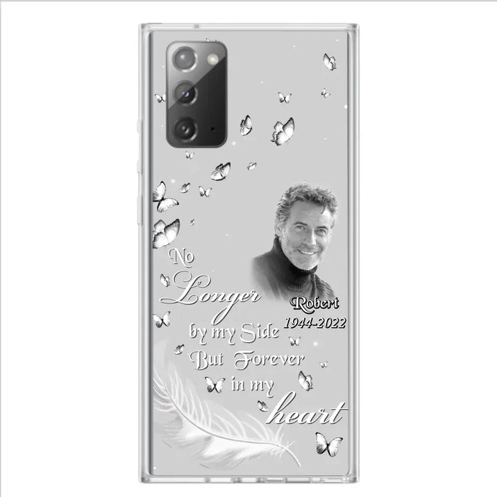 Custom Personalized Memorial Phone Case - Memorial Gift Idea For Family - Upload Photo - Case For iPhone/Samsung - No Longer By My Side But Forever In My Heart