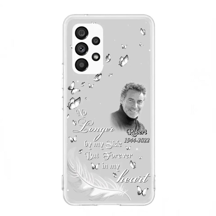 Custom Personalized Memorial Phone Case - Memorial Gift Idea For Family - Upload Photo - Case For iPhone/Samsung - No Longer By My Side But Forever In My Heart