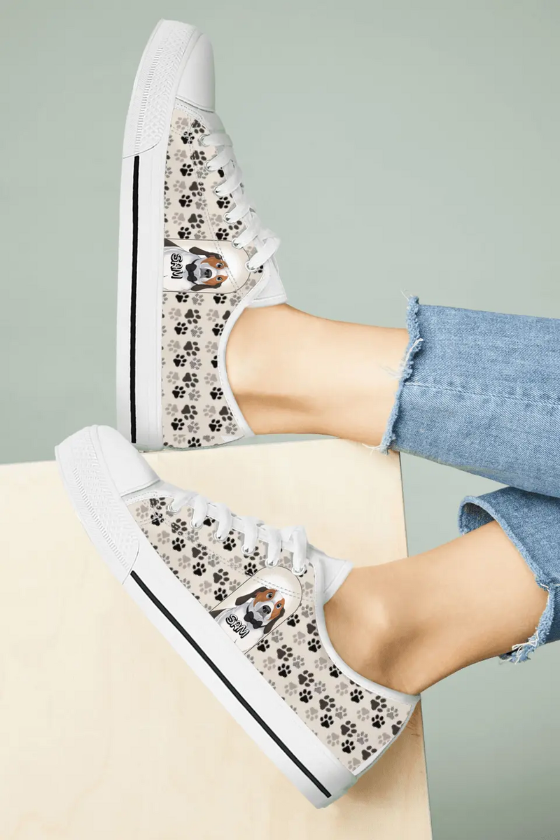 Personalized Dog Canvas Sneakers - Gift Idea for Dog Lovers