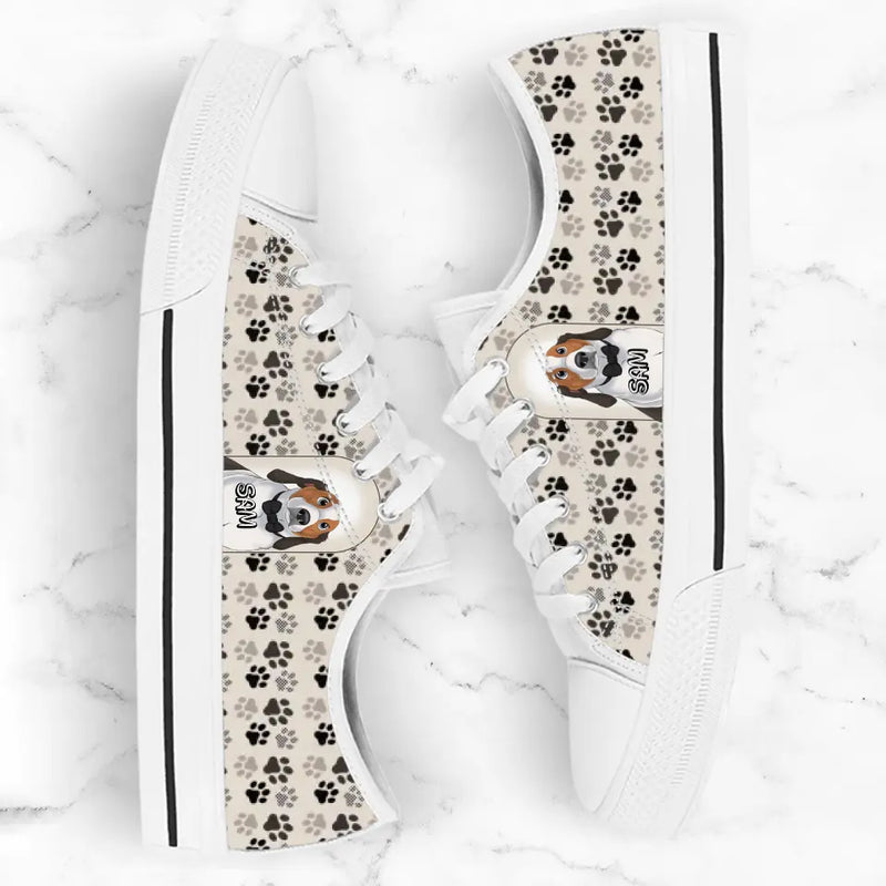 Personalized Dog Canvas Sneakers - Gift Idea for Dog Lovers