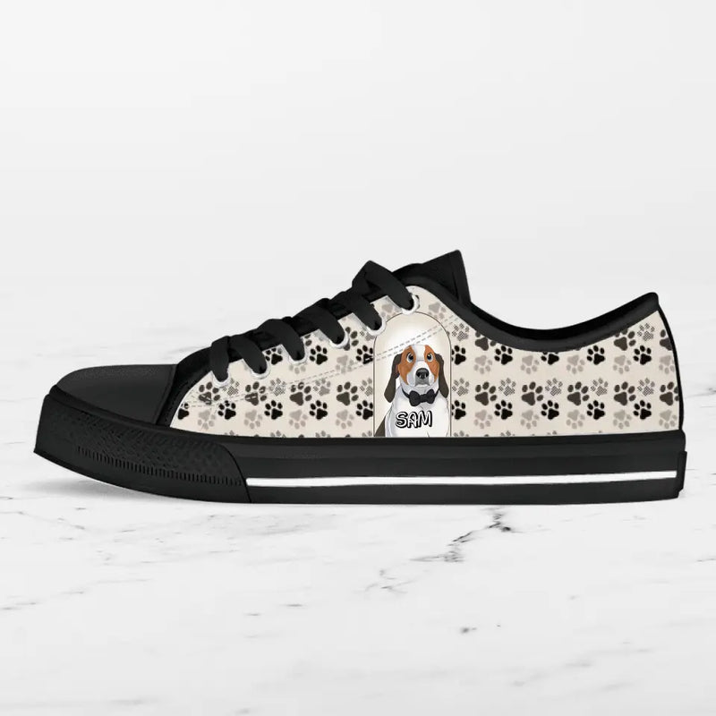 Personalized Dog Canvas Sneakers - Gift Idea for Dog Lovers