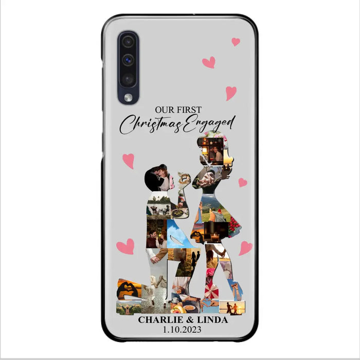 Custom Personalized Couple Photo Phone Case - Gift Idea For Couple/Him/Her - Upload Photo - Case For iPhone/Samsung - Our First Christmas Engaged