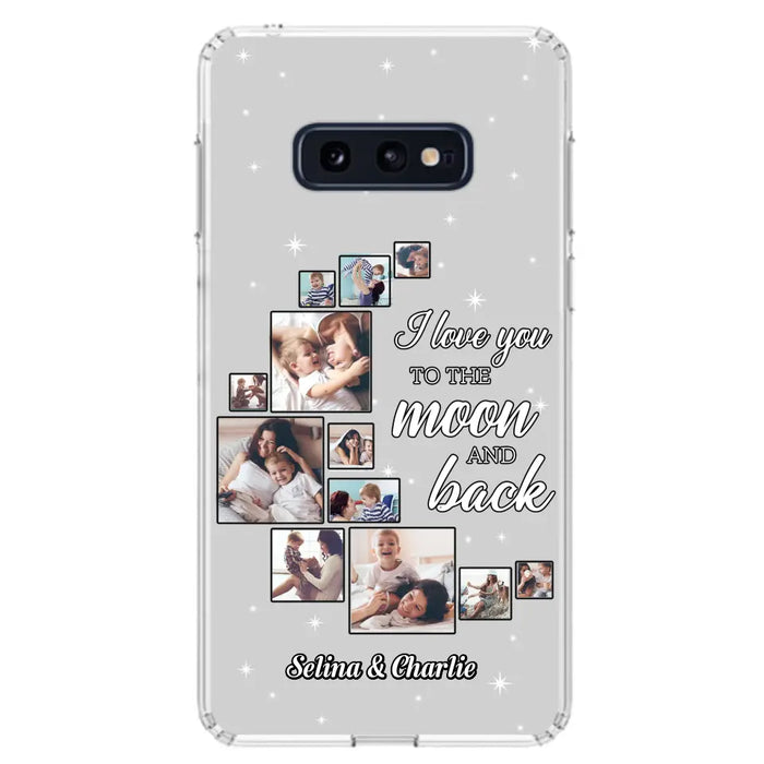 Custom Personalized Mom & Kid Photo Phone Case - Gift Idea For Children/Mom - Upload Photo - Case For iPhone/Samsung - I Love You To The Moon And Back