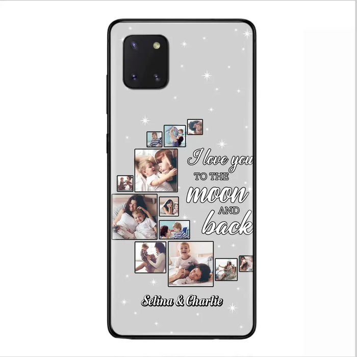 Custom Personalized Mom & Kid Photo Phone Case - Gift Idea For Children/Mom - Upload Photo - Case For iPhone/Samsung - I Love You To The Moon And Back