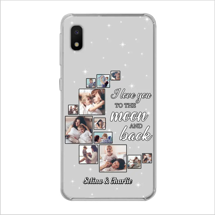 Custom Personalized Mom & Kid Photo Phone Case - Gift Idea For Children/Mom - Upload Photo - Case For iPhone/Samsung - I Love You To The Moon And Back