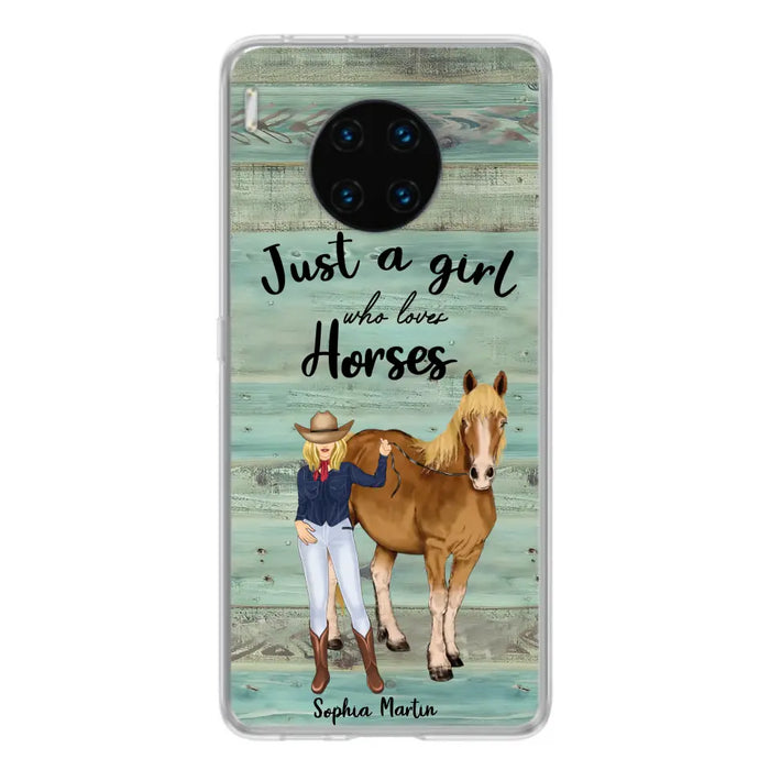 Custom Personalized Horse Lady Phone Case - Gift Idea For Horse Lovers - Just A Girl Who Loves Horses - Case For Oppo/Xiaomi/Huawei