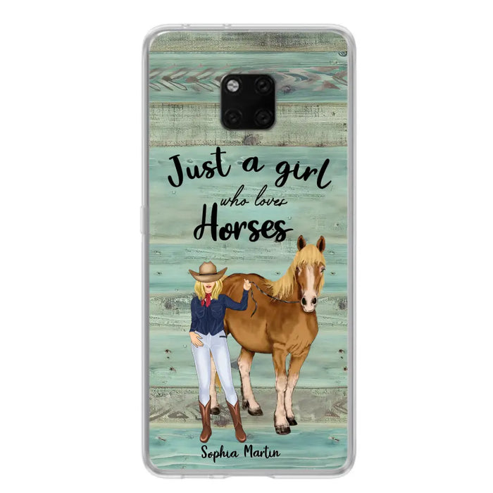 Custom Personalized Horse Lady Phone Case - Gift Idea For Horse Lovers - Just A Girl Who Loves Horses - Case For Oppo/Xiaomi/Huawei