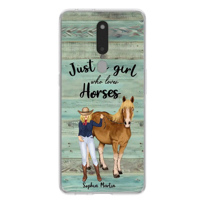 Custom Personalized Horse Lady Phone Case - Gift Idea For Horse Lovers - Just A Girl Who Loves Horses - Case For Oppo/Xiaomi/Huawei