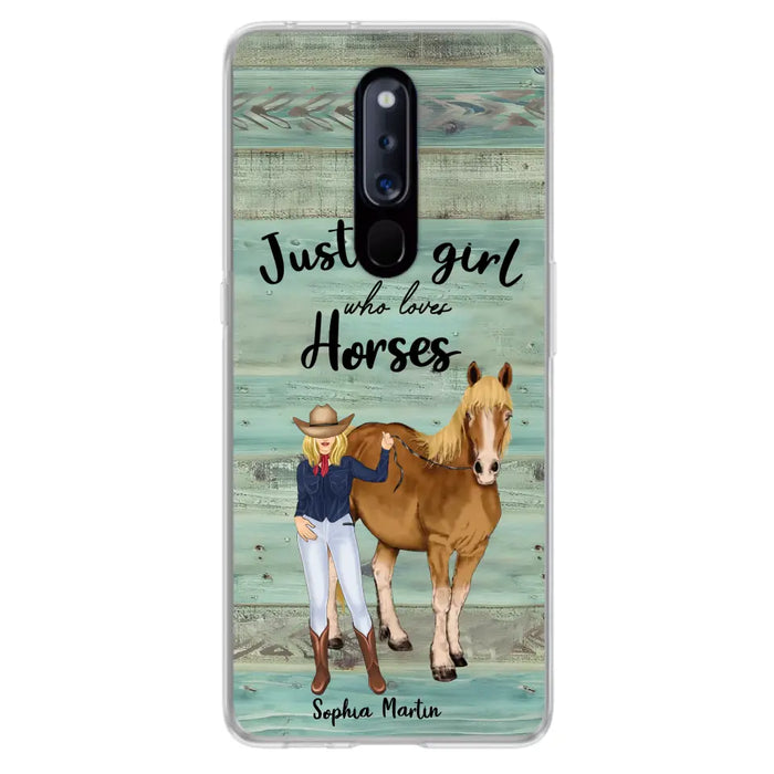 Custom Personalized Horse Lady Phone Case - Gift Idea For Horse Lovers - Just A Girl Who Loves Horses - Case For Oppo/Xiaomi/Huawei