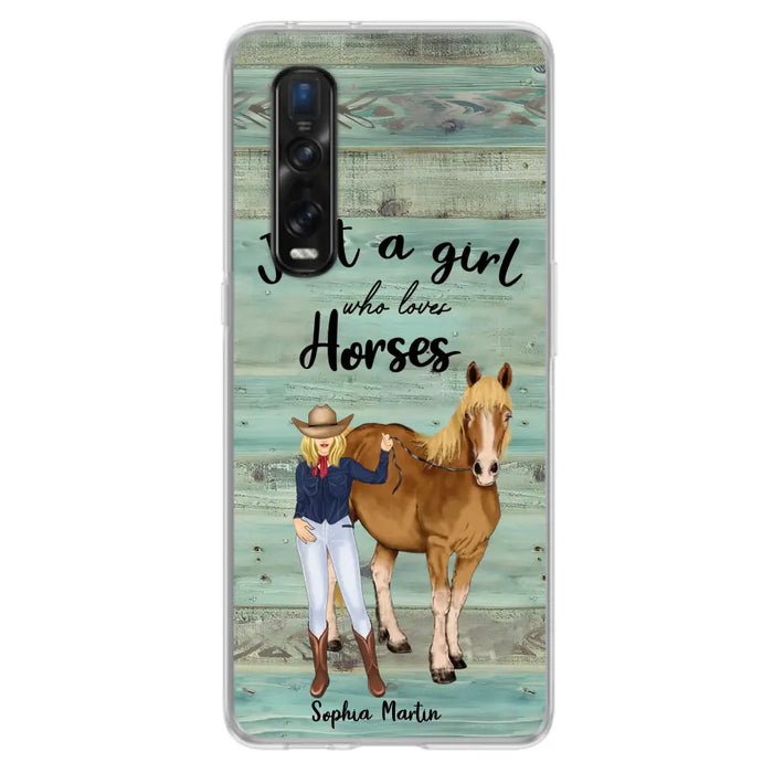 Custom Personalized Horse Lady Phone Case - Gift Idea For Horse Lovers - Just A Girl Who Loves Horses - Case For Oppo/Xiaomi/Huawei