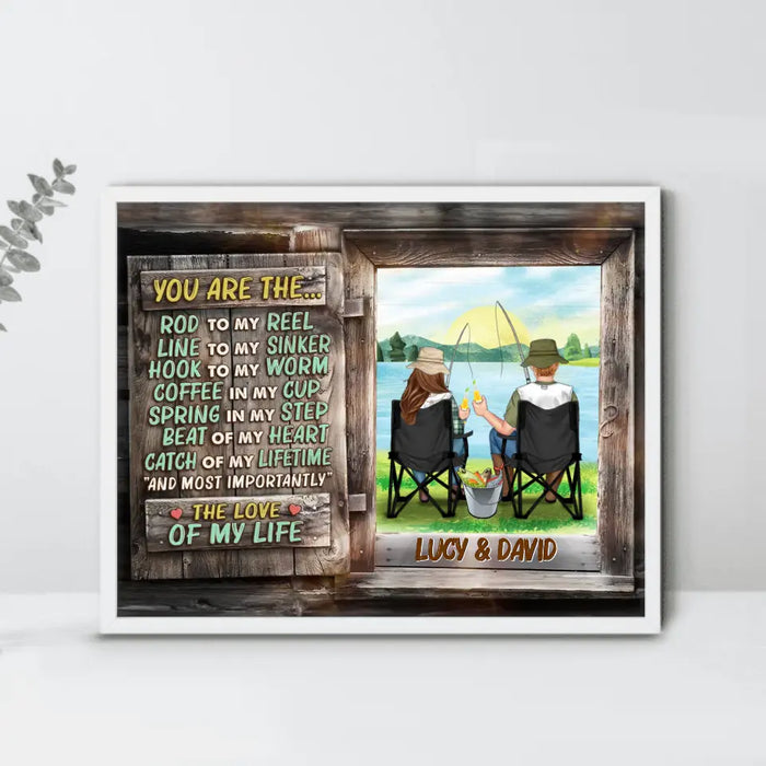 Custom Personalized Fishing Couple Unframed Poster - Gift Idea for Couple - You Are The Rod To My Reel