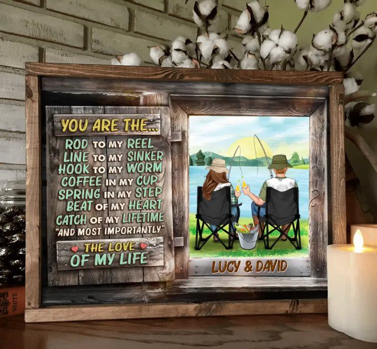 Custom Personalized Fishing Couple Unframed Poster - Gift Idea for Couple - You Are The Rod To My Reel