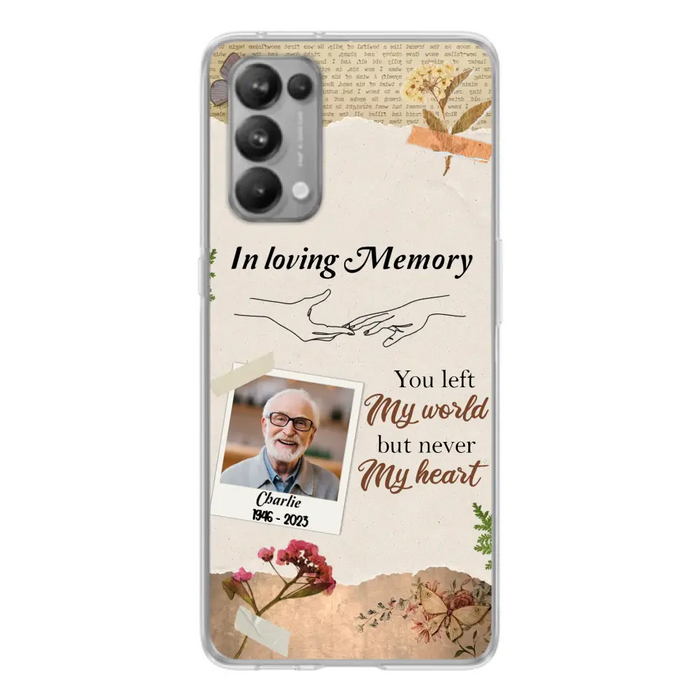 Custom Personalized Memorial Phone Case - Memorial Gift Idea For Family - Case For Oppo/Xiaomi/Huawei - You Left My World But Never My Heart