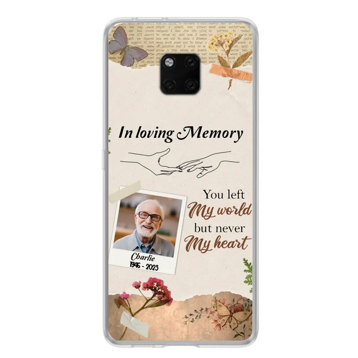 Custom Personalized Memorial Phone Case - Memorial Gift Idea For Family - Case For Oppo/Xiaomi/Huawei - You Left My World But Never My Heart