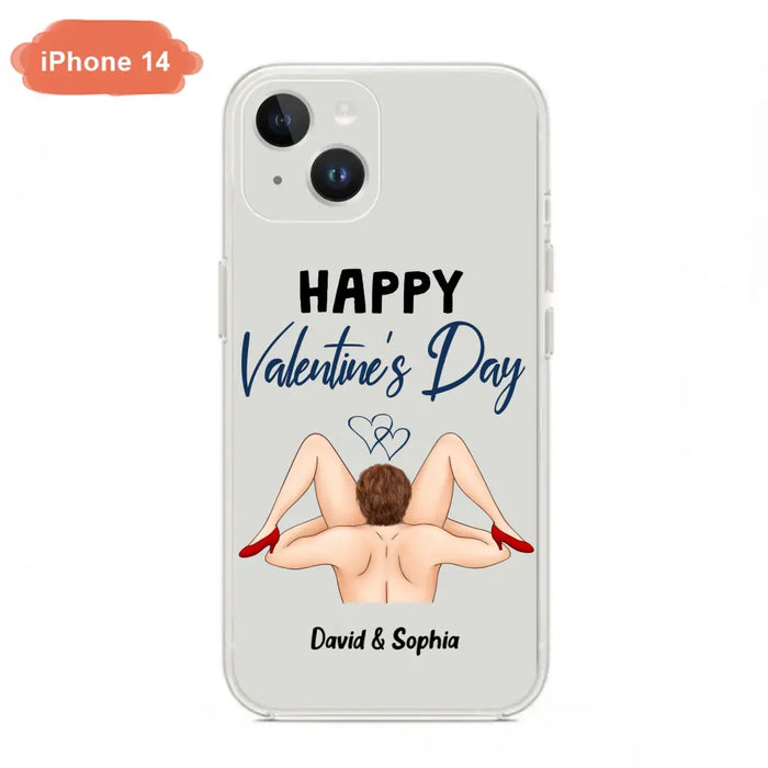 Custom Personalized Couple Phone Case - Gift Idea For Couple/Valentines Day/Her/Him - Happy Valentine's Day - Case For iPhone/Samsung