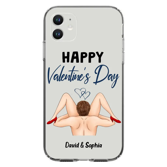 Custom Personalized Couple Phone Case - Gift Idea For Couple/Valentines Day/Her/Him - Happy Valentine's Day - Case For iPhone/Samsung