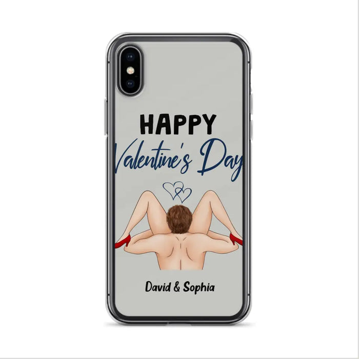 Custom Personalized Couple Phone Case - Gift Idea For Couple/Valentines Day/Her/Him - Happy Valentine's Day - Case For iPhone/Samsung